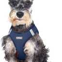 rabbitgoo Small Dog Harness, Step-in Soft Mesh Puppy Vest with Safety Buckle, Breathable Reflective Pet Harness for Large Dogs, Navy Blue XXL (XXL(Chest:21.6"-23.7"))