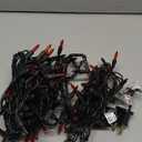 PREXTEX Halloween Lights (20 Feet, 100 Bulbs) - Halloween Party Decorations and Christmas Lights with Black Wire - Holiday Decorations Indoor or Outdoor String Twinkle Lighting - Red