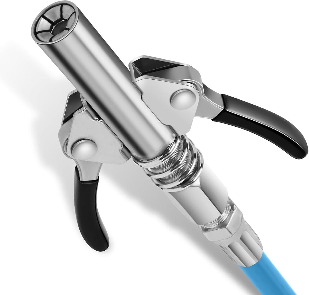 Grease Coupler Tips,Upgrade to 17000 PSI, Double Handle Quick Lock Release Grease Tips Ends Couplers, Compatible with All Grease 1/8" NPT Fitting
