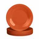 11 inch Fall Melamine Plastic Beaded Dinner Plate Set of 6, BPA Free, Platter, Serving Dishes, Chip & Break Resistant, Lightweight, Great for Dining, Weddings & Everyday Meals