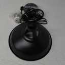 GLOBE Electric 65712 Robin 1-Light Plug-in or Hardwire Pendant, Satin Black, Antique Brass Accents, 15ft Black Woven Fabric Cord, in-Line On/Off Rocker Switch