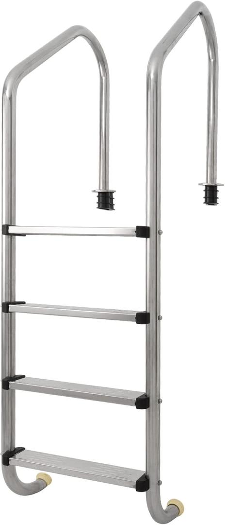 DOEL 4-Step Pool Ladder with Stainless Steel Steps, Non-Slip Swimming Pool Ladders for Inground Pools, Sturdy and Durable, Entry and Exit Easier Pool Steps for Inground Pools