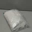 Dynamene Long Fabric Shower Curtain - 72x78 Inch Textured Tufted Chenille Striped Tall Cloth Shower Curtains for Bathroom Decor, Large Hotel Spa Luxury Waterproof Shower Curtain Set with Hook, White