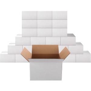 PETAFLOP 8x6x5 Shipping Boxes Set of 25, Small White Cardboard Mailer Box for Packing, Mailing, Business