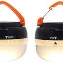 2 Pack LED Lantern Portable Camping Lights Outdoor Tent Light Hanging Camping Lamp with 5 Modes, Restractable Hook for Adults and Kids