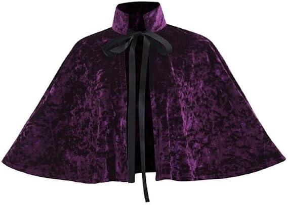 Medieval Shawl Women Renaissance Velvet Cape Wraps Costume Lace Gothic Lolita Cloak for Party