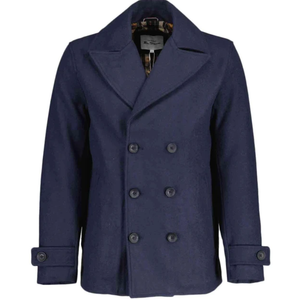 Ben Sherman Wool Blend Double Breasted Peacoat DN, Medium