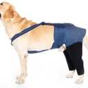 Coodeo Dog Recovery Suit, Cone Collar Alternative, Abrasion Resistant Dog Recovery Rear Sleeves, Washable 2.5mm Thick and Waterproof, Pet Wounds Prevent Licking, Biting (M, Blue)