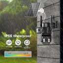 4K Solar Security Camera Wireless Outdoor with Dual-Lens,5G/2.4G WiFi Cameras for Home Security with WiFi 6,8MP Color Night ViSion,PIR Motion Detection,Auto Tracking,2-Way Audio,Spotlight Siren,Alexa