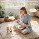 Nursing Pillow & Breastfeeding Pillow Ergonomic C-Shape for Breastfeeding & Bottle Feeding, Standard Size Breathable with Washable Cover, Hypoallergenic,Tummy Time & Sitting Support (0-12Months)