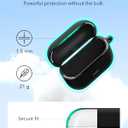 ESR for AirPods 4 Case (HaloLock), Compatible with AirPods 4th Generation Case (2024) (USB-C), Compatible with MagSafe, Full Drop Protection Cover with Carabiner, Magnetic Lid Lock, Black