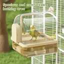Smart Automatic Bird Bath for Cage with Auto-Sensing Rainfall, Hanging Water Circulation Bird Shower for Parrot Parakeet Budgie Cockatiel, Large Tank 2-5 Day Refill, 4-Layer Filter