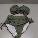 BMJL Womens High Waisted Bikini Sets Slimming Tummy Control Swimsuits Mesh Halter Bathing Suit (M, Green21)