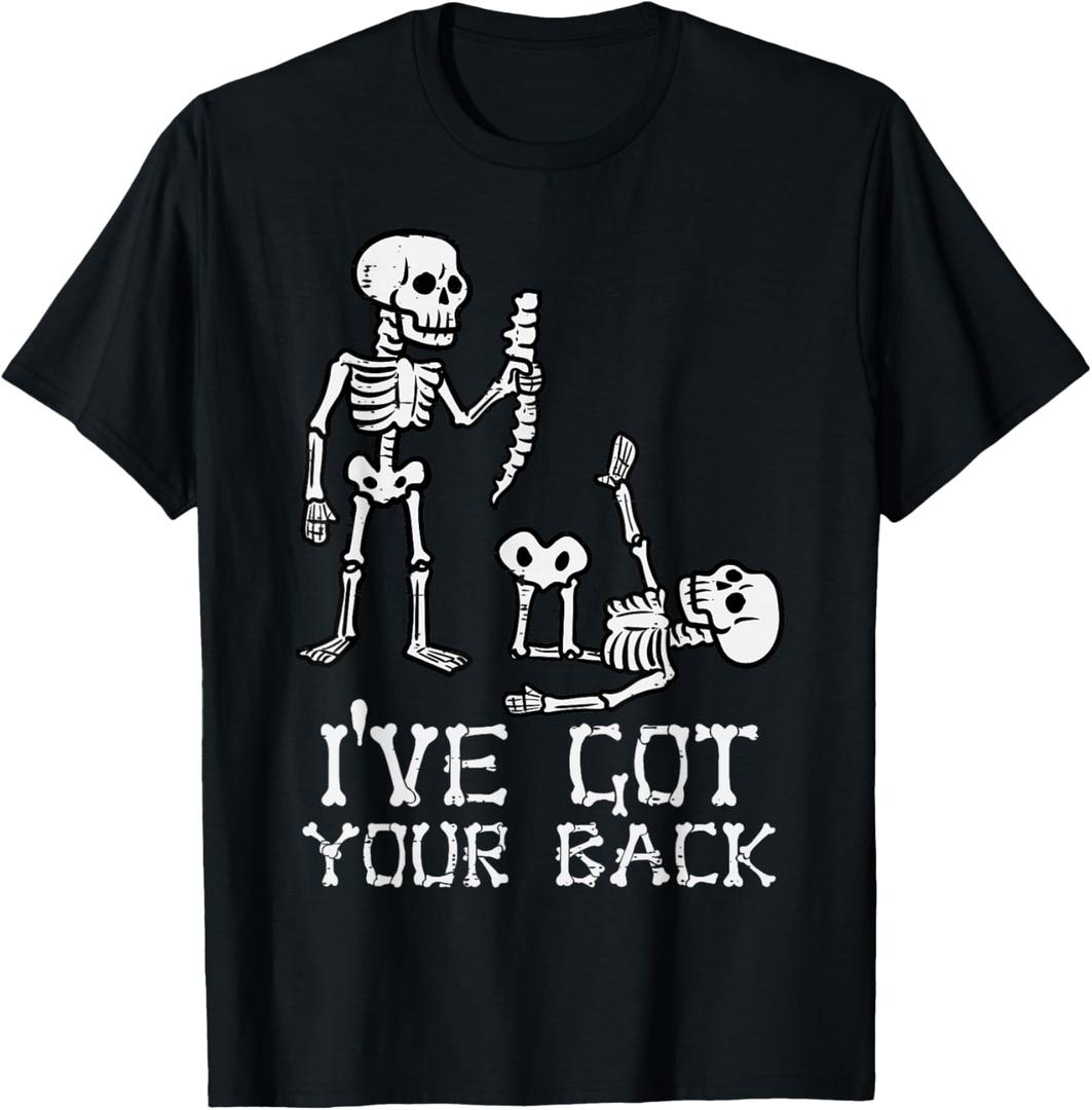 Halloween Skeletons Ive Got Your Back Costume Men Women Kids T-Shirt. Size L