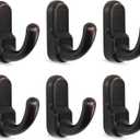Metaliby 6 Pack Bathroom Hooks for Towels, Oil Rubbed Bronze Towel Hooks Wall Mounted, Bath Towel Robe Hook for Bathrooms, Bathroom Wall Hooks for Hanging Towels