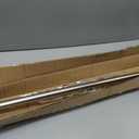 1 1/8 Inch Diameter Curtain Rods 36 to 72 Inches(3-6ft), Telescoping Heavy Duty Large Drapery Rod with Adjustable Aluminum Alloy Bracket, Solid End Caps for Windows Patio Decoration, Brushed Nickel