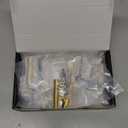 Asidrama 10 Pack Brushed Gold Kitchen Cabinet Knobs - Dresser & Drawer Knobs - Zinc Cabinet Hardware (Single Hole Knob)