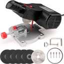 Mini Miter Cut-Off Chop Saw for Metal Cutting, Arrow Shafts, Wood Crafts, Hobby Miniature Model Making, Small Electric Table Saw Tool, 223/5.56 Brass, Cuts Max. 1/2" High x 1/2" Wide