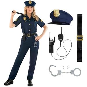 Morph Police Officer Costume - Adult Women's Cop Costume, Size M