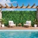 Yangrass 16pcs 20''x20'' Grass Wall Panels, Artificial Hedge Panels Greenery Wall, UV Protected Faux Grass Backdrop Privacy Fence Screen, Greenery Wall for Outdoor Indoor Garden Birthday Wedding Decor