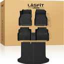LASFIT Floor Mats & Cargo Mat for Nissan Kicks 2018-2024 & Kicks Play 2025, Custom Fit All Weather TPE Floor Liners for 2018-2024 Kicks & 2025 Kicks Play S/SR/SV Full Set Car Mats & Trunk Mat, Black