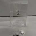 Acrylic Donation Box 10.2" x 5.6" x 4" Suggestion Box with Lock and Slot Wall Mount Safe Key Drop Ballot Clear Fundraising for Home Office Vote