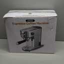 Espresso Machine with Milk Frother, 20 Bar Pressure Espresso Maker, Automatic & Manual, Compact Stainless Steel Coffee Machine for Cappuccino, Latte, Gift for Coffee Lover, Dad or Mom, Silver