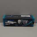 Greatever Snorkel Set Pano 3 Window Snorkel Mask Adult, Panoramic Wide View, Anti-Fog Scuba Diving Mask, Anti-Leak Snorkel Goggles Dry Top Snorkel, Professional Snorkeling Gear for Adults