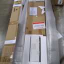 Fredbeck 36x84 inch White Barn Door with 6.6FT Sliding Door Hardware Kit Included & Handle, Solid, MDF, PVC Surface, DIY Assembly, 5-Panel, Fit 33in-34in Opening