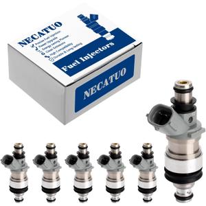 Set of 6 Fuel Injectors - Compatible with Toyota T100 Tacoma Camry 4Runner Lexus ES300 3.0L 3.4L V6 - Replaces FJ180 23250-62030 842-12183