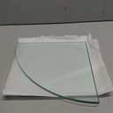 JQK Corner Glass Shelf, Brushed Steel Bathroom 304 Stainless Steel Shower Triangle Floating Wall Shelf, 10 x 10 Tempered Glass, 2 Pack, TGS190L10-BN-P2