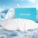 Breescape Cooling Pillow Cases Standard/Queen Size - BlendTek Dry & Cool Technology for Hot Sleepers and Night Sweats, Soft & Smooth Pillowcases for Hair & Skin Care, Set of 2, 20" x 30", Snow White
