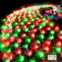 Lovelite 360LED Christmas Net Lights, 21ft x 5ft Mesh Lights Outdoor Green Wire 8 Modes Timer, Waterproof Connectable String Lights for Bushes Xmas Tree Garden Holiday Party Decor - Red Green