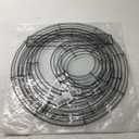 5 Pieces Christmas Metal Wreath Frame Ring Round DIY Macrame Floral Crafts Wire Wreath Form Christmas Decoration Door Craft (Deep Green, 12 Inch, 8 Inch)