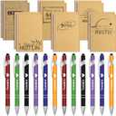 Geyee 24 Pcs Mini Motivational Pens Inspirational Notepads Bulk Appreciation Gifts Small Journals Funny Ballpoint Pen Set Prizes Men Women Office Travel Party Favors(Employee)