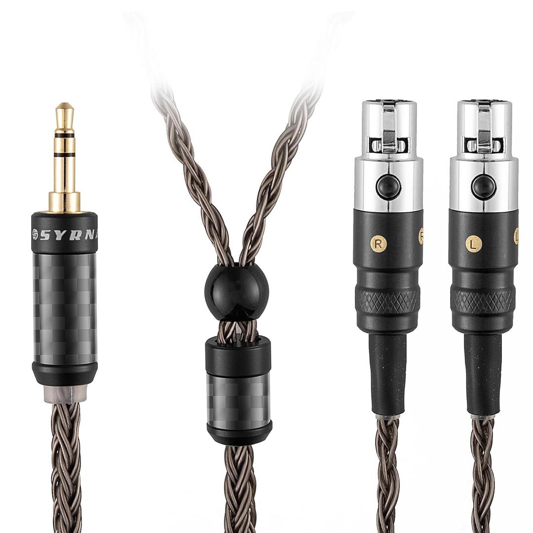 3.5mm Stereo Cable Compatible with Audeze LCD-2, LCD-4, LCD-3, LCD-X, LCD-XC, MM-500 Headphone for MEZE Empyrean, Elite, Kennerton Thror, Thekk (with 3.5mm Stereo, 2Meters 6.5Ft)