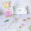 2 x Bloomy Flowers Desk Calendar 2026, Small Desk Calendar Mini, Floral Desktop Calendar, Removable Vase Shaped Monthly Calendar Planner for Home, Office and Desk Accessories
