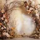Kate Boho Backdrops Flowers Arch Photo Background Bohemia Style Portrait Photoshoot Backdrop, 7x5ft