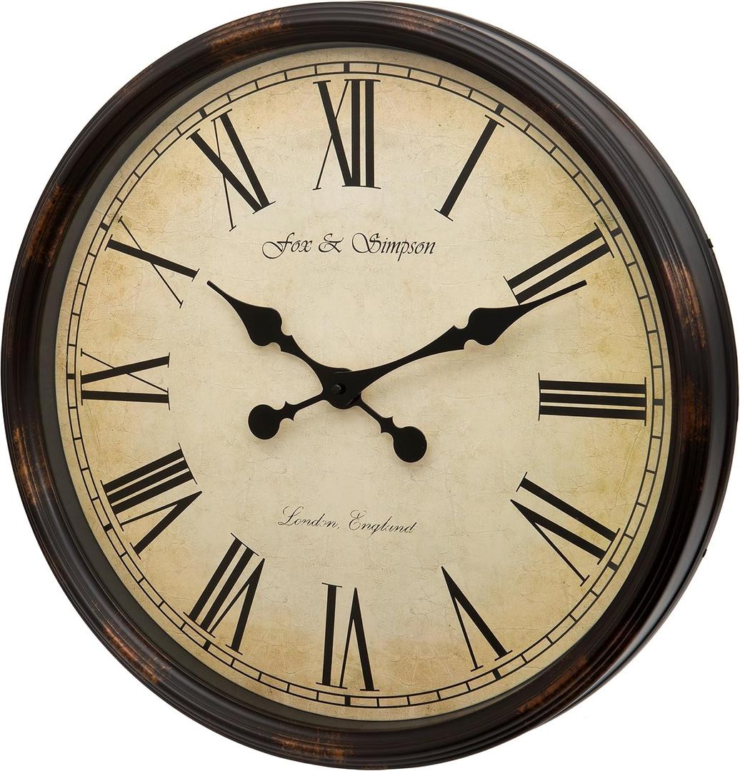 Grand Central Station Extra Large 50cm/20-Inch Wall Clock in Black