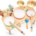 OATHX Kids Drum Set - 11 in 1 Musical Instruments for Toddlers Baby Preschool Educational Musical Toys, Montessori Toys for Kids Ages 1-6