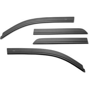 Husky Liners Low Profile Ventvisor Rain Guards | Fits 2015-2026 Ford F-150 (17-24 Raptor, 22-24 Lightning), F-250 SD, F-350 SD, F-450 SD, SuperCrew (Crew Cab) | Front & Rear, 4-pc Smoke - 2854044