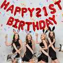 76pcs Happy Birthday Balloon Banner, Red Balloons Letters, Personalized 16" Mylar Foil Birthday Decorations includes 2 Sets A- Z, 1 set Number 0-9 and "HAPPY BIRTHDAY" letters (with Balloon Pump)