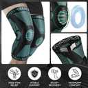 NEENCA Professional Knee Brace for Pain Relief, Medical Knee Support with Patella Pad & Side Stabilizers, Compression Knee Sleeve for Meniscus Tear, ACL, Joint Pain, Runner, Workout (Emerald, Medium)