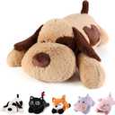 meowtastic Brown Dog Weighted Stuffed Animals - 28 Inch 5.0 Pounds Weighted Plush Dog Stuffed Animals - Large Stuffed Dog Weighted Plush Pillow - Cute Plush Toys Gifts for Kids & Adults (28" 5.0 lbs)