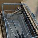 Retrospec Apollo Detachable Front Bike Basket Steel Half-Mesh with Integrated Detachable Hooks and Built-In Handle, Easy Assembly and Portability for Bicycles (Silver)
