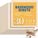 Basswood Plywood Sheets, 1/8 x 12 x 12 inch - 3mm, 10 Sheets for DIY Crafts, Laser Cutting, Wood Burning, Painting, Model Carving, CNC Cutting