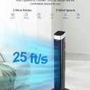 Uthfy 41" Tower Fan for Bedroom, 120° Oscillating Standing Fan with 24H Timer, Built-In Aromatherapy Box, Remote Control, 25ft/s High-Speed, 3 Speeds, 3 Modes, Quiet Floor Fan for Room, Home, Office