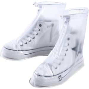 Waterproof Shoe Covers, Rain Shoe Covers Reusable Non Slip Shoe Cover for Outdoor Women and Men-Black (Large)