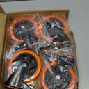 Caster Wheels Heavy Duty 5 Inch Stem Caster 2400Lbs, Threaded Stem Casters 3/8"-16 x 1(Stem Diameter 3/8", Stem Length 1"), Safety Locking Caster Set of 4, Industrial Castor Wheels for Cart,Furniture