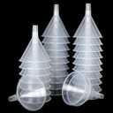 30Pcs Plastic Funnels Set, 4.7 Inch Wide Mouth Large Clear Funnels for Filling Water Bottles, Multipurpose Tool with Long Spout for Transferring Liquid, Spices, Powder, Lotion, Oils